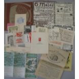 AUSTRIAN ART & PRINTING, 1920's & 30's, coll'n of invites, posters, etc., artists incl. F. Zulow (