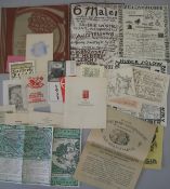 AUSTRIAN ART & PRINTING, 1920's & 30's, coll'n of invites, posters, etc., artists incl. F. Zulow (