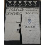 [THEATRE / ACTING] Programme for the Magdalen College Dramatic Society December 3rd - 7th 1928;