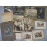 [PHOTOGRAPHS] a good size family CRICKET photograph, 3 19th c. photos of CLAPHAM?, & miscellaneous