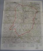 [MILITARY MAPS] O. S. "Aldershot Command", 40 x 32 inches, folding, linen-backed, War Office,