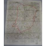 [MILITARY MAPS] O. S. "Aldershot Command", 40 x 32 inches, folding, linen-backed, War Office,