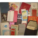 MAPS: box or assorted folding maps, guidebooks, etc., including Palestine, London etc.