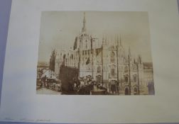 [PHOTOGRAPH] b/w. mounted photo captioned "Milano, Il Duomo Cattedrale", blindstamp for POZZIO, 6