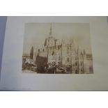 [PHOTOGRAPH] b/w. mounted photo captioned "Milano, Il Duomo Cattedrale", blindstamp for POZZIO, 6