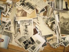 PHOTOGRAPHS: box of miscellaneous snapshots and postcards.