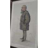 VANITY FAIR Spy print caricature of Sir Richard BURTON (explorer & author), oak frame.