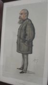 VANITY FAIR Spy print caricature of Sir Richard BURTON (explorer & author), oak frame.