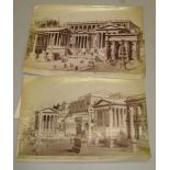 ROME, 2 x photographs of paintings by Prof. E. Beccelli, 1890's, u/f. (2).