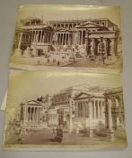 ROME, 2 x photographs of paintings by Prof. E. Beccelli, 1890's, u/f. (2).