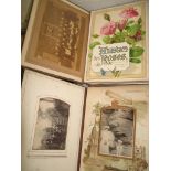 [PHOTOGRAPHS] 2 x Victorian portrait albums with cabinet & smaller photos within (2).