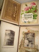 [PHOTOGRAPHS] 2 x Victorian portrait albums with cabinet & smaller photos within (2).