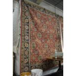 A large Kilim carpet (faults) 295cm x 230cm.