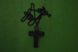 A crucifix and chain.