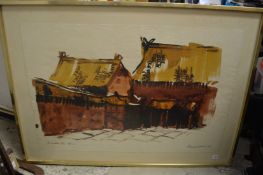 A large decorative painting or print.