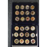 A cased set of Westminster Cook Islands one dollar treasures of ancient Egypt coins.