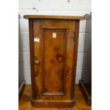 A figured walnut pot cupboard.