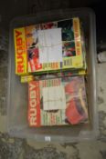 Large quantity of Rugby World magazine 1970's and 80's.