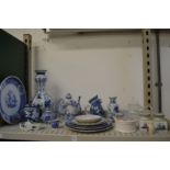 Blue and white china etc.