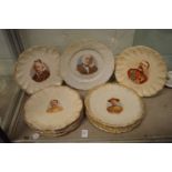 A quantity of late Victorian portrait plates.