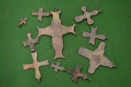 Old bronze crosses.