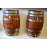 A good large pair of port and sherry dispensing barrels.