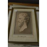 Two classical style engravings/prints together with a set of three prints after Rason.