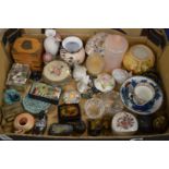 Box of decorative china and glass etc.