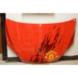 Footballing Interest, a Chevrolet car bonnet with Manchester United livery and numerous player