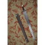 An early 19th century sword and scabbard, possibly made for theatrical use.