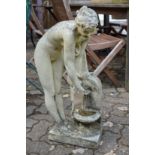 A good garden fountain modelled as a classical female nude.