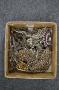 Quantity of marcasite and other costume jewellery.