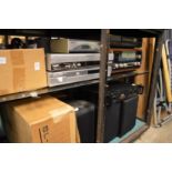 Large quantity of hi-fi equipment and speakers etc to include a Yamaha Professional Series amplifier