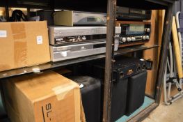 Large quantity of hi-fi equipment and speakers etc to include a Yamaha Professional Series amplifier