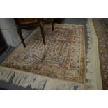 A small cream ground tree of life style rug 130cm x 94cm.