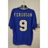 Footballing interest, Duncan Ferguson a signed Everton shirt circa 1995-1997.