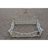 An ornate cast iron frame.