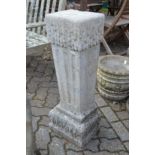 A reconstituted stone garden pillar.