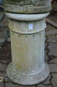 A composite garden pedestal