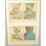 KIMONO DESIGNS; two early 20th century Japanese woodblock prints, (2).