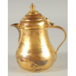 AN OTTOMAN TURKISH TOMBAK COFFEE POT, 18cm high.