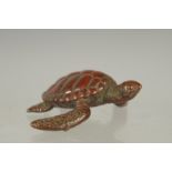 A JAPANESE BRONZE TURTLE.