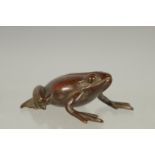 A JAPANESE BRONZE FROG.