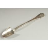 A VICTORIAN SILVER SHELL END CHEESE SCOOP. 7.5ins long. London 1897. Maker: I M S.