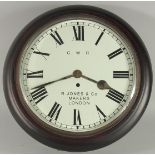 A REPLICA RAILWAY FUSEE CLOCK. 12ins high.