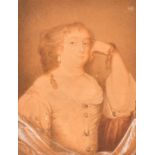 English School (early 19th Century) A miniature portrait of Anne Hyde, Duchess of York, after
