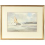 Peter Toms (b. 1940) British, 'Catching the Breeze', watercolour, 8" x 12.5" (21 x 32cm) and 'Ice on