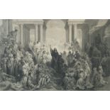 Alphonse Francois after Gustave Dore, Circa 1882, 'Christ Entering Jerusalem', etching, plate mark