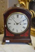 A Regency mahogany cased mantle clock.