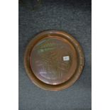 A Johnny Walker copper tray.